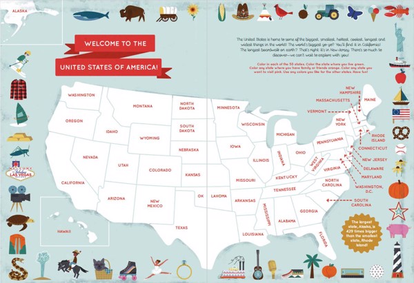 The 50 States: Activity Book